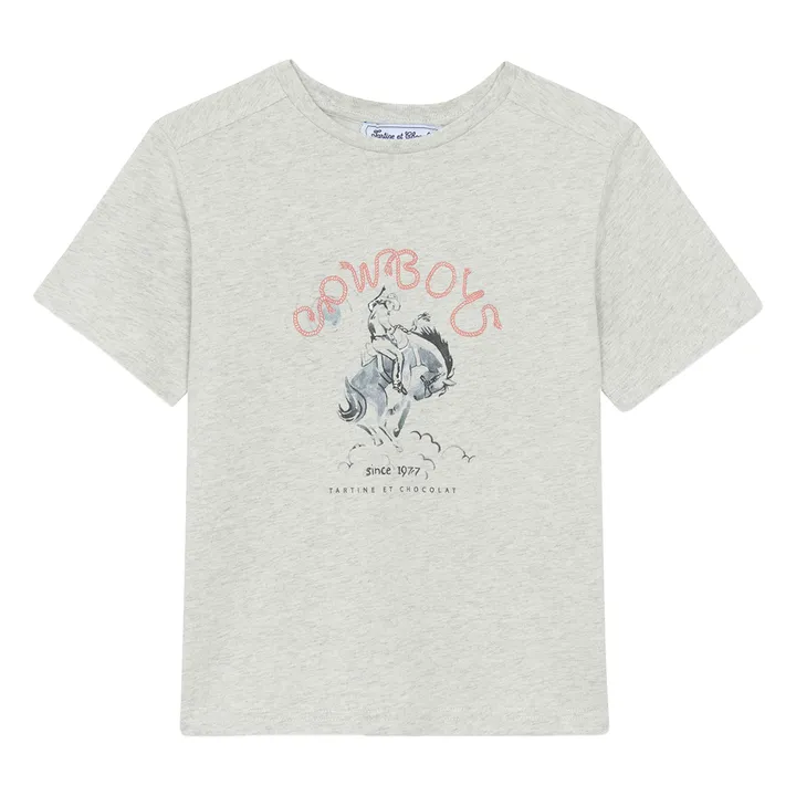 T-shirt Cowboy | Gris chiné- Image produit n°0
