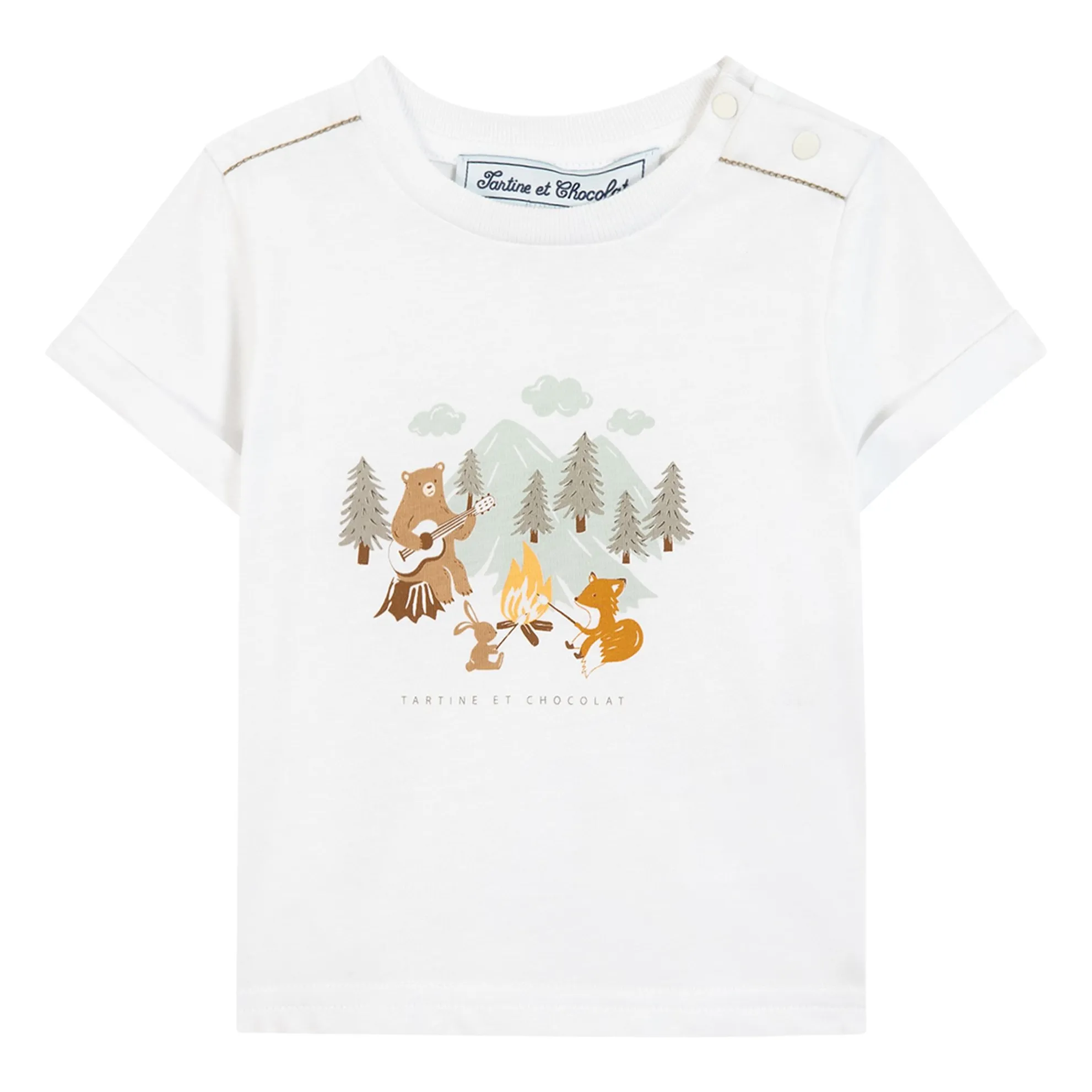 Tartine Et Chocolat Ecru Animal T-Shirt