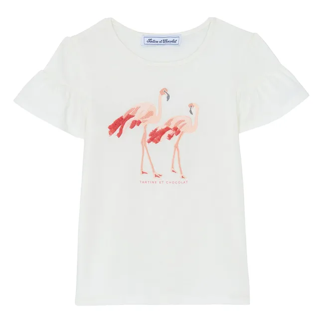 T-Shirt Flamingos | Seidenfarben