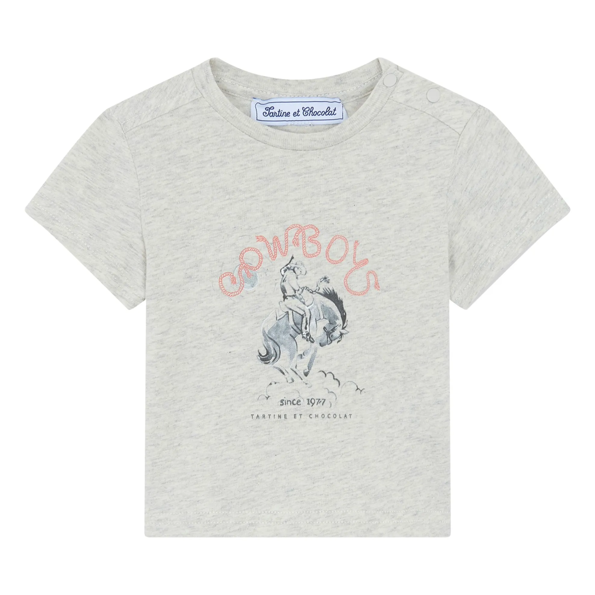 Tartine Et Chocolat Heather Grey Horse T-Shirt