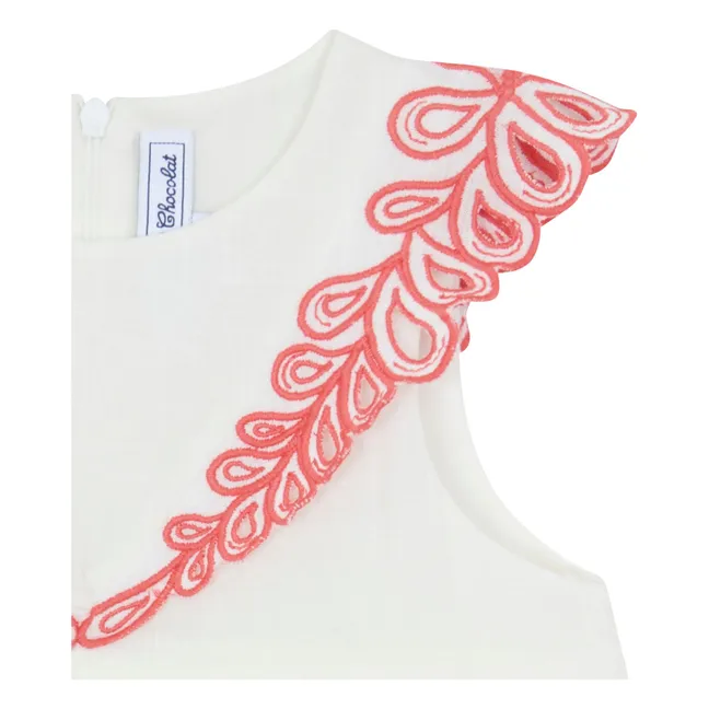 Top Fleuri | Blanc