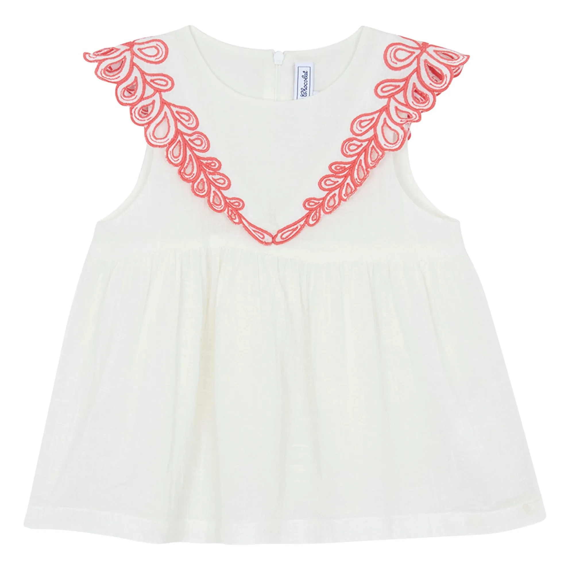 Tartine Et Chocolat Girls White Flower Top