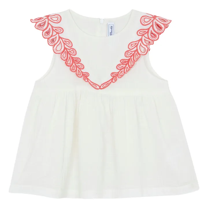 Top Fleuri | Blanc- Image produit n°0