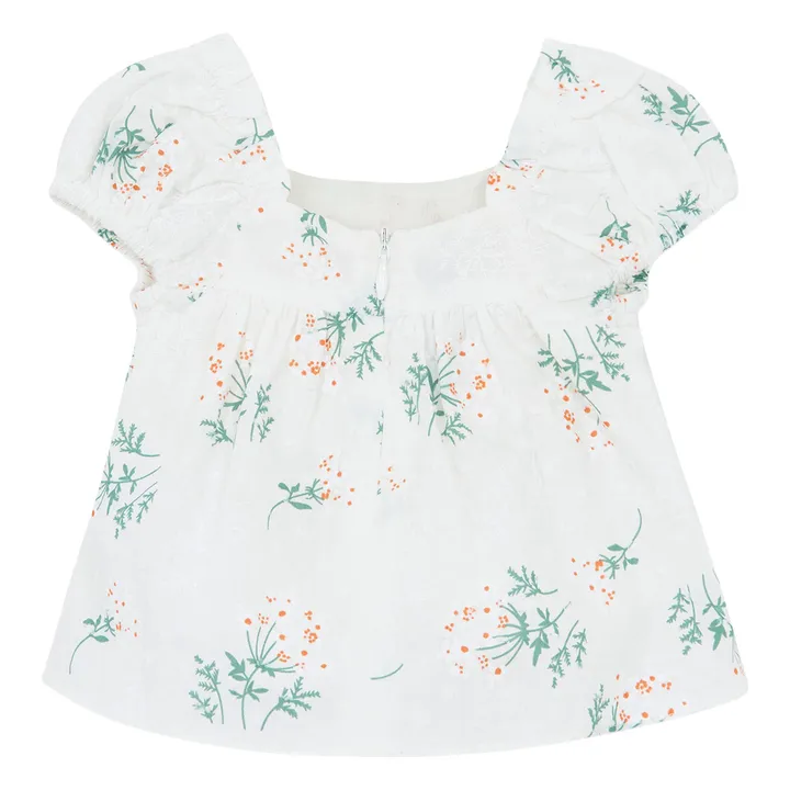Smocked blouse | White- Product image n°2