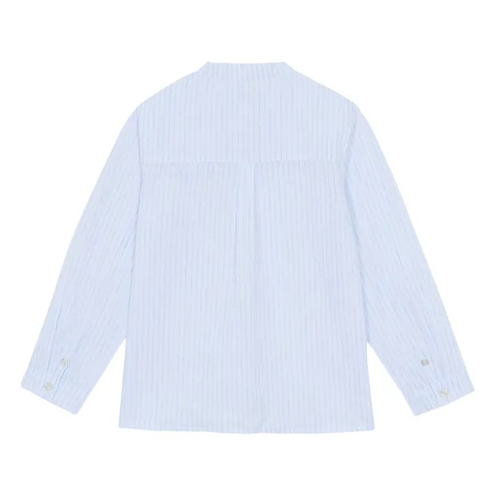 Chemise Rayures Lin | Bleu Clair- Image produit n°1