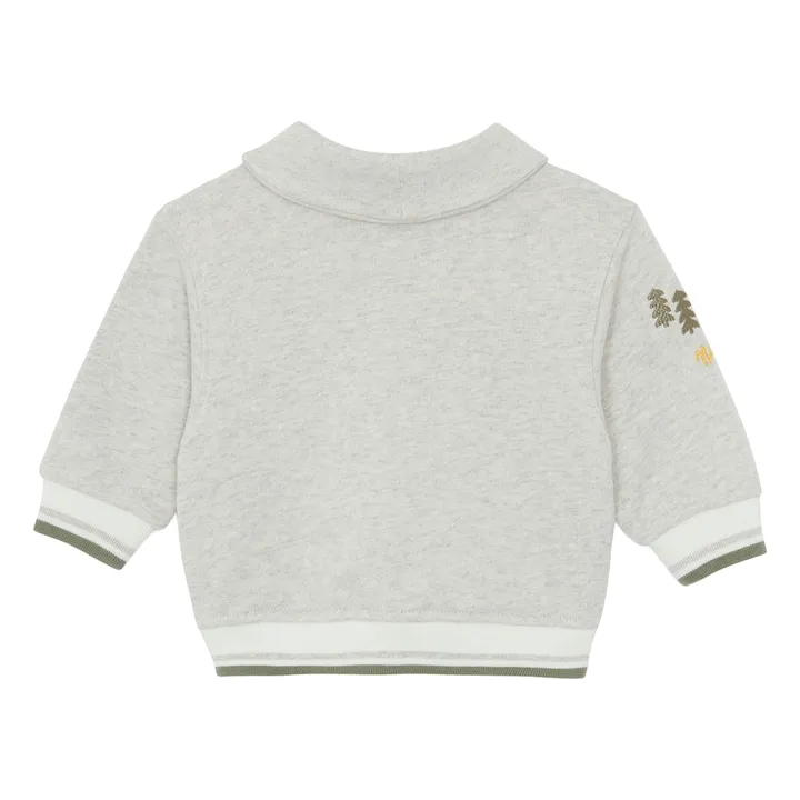 Gilet Ours | Gris chiné- Image produit n°1