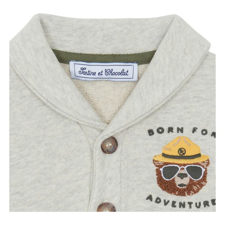 Gilet Ours | Gris chiné- Image produit n°2
