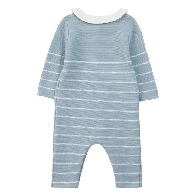 Tuta a righe | Azzurro