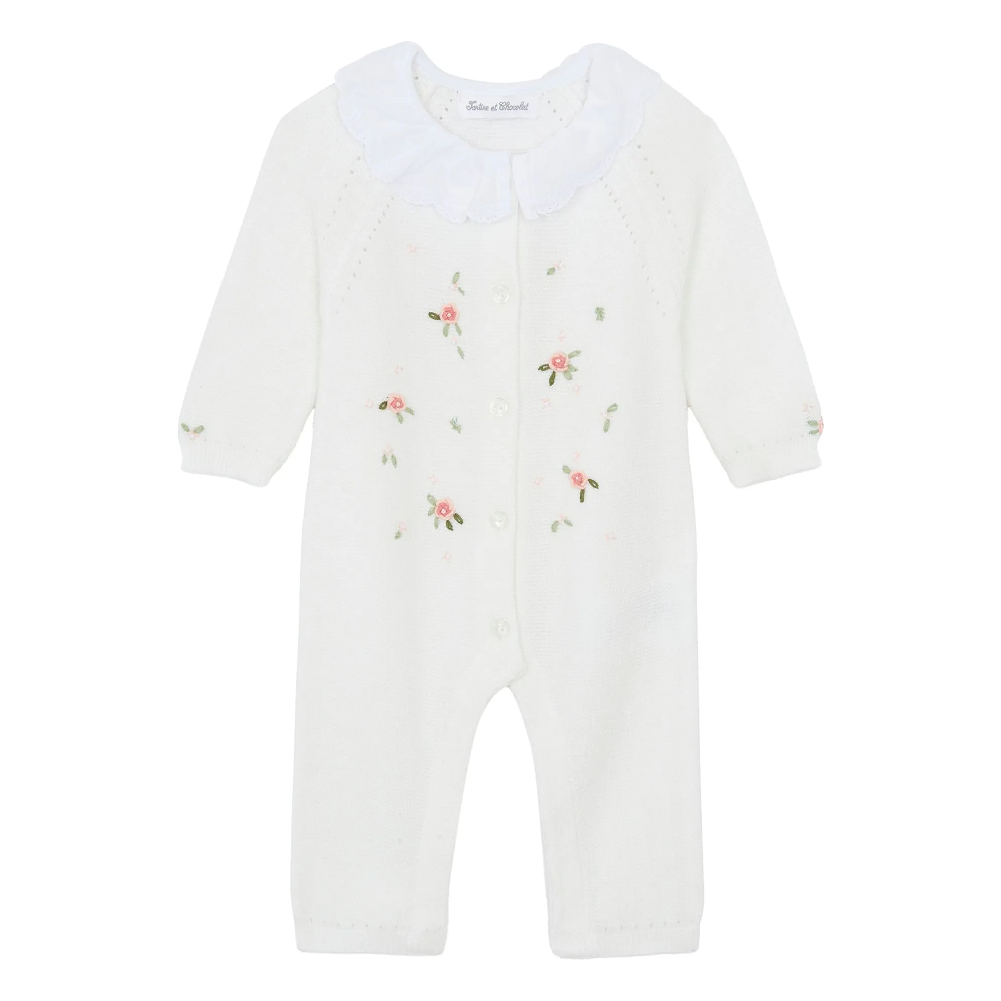 Tartine Et Chocolat White Mesh Jumpsuit