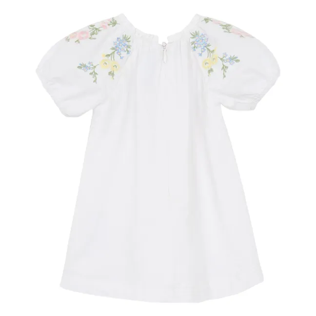 Besticktes Kleid | Weiß