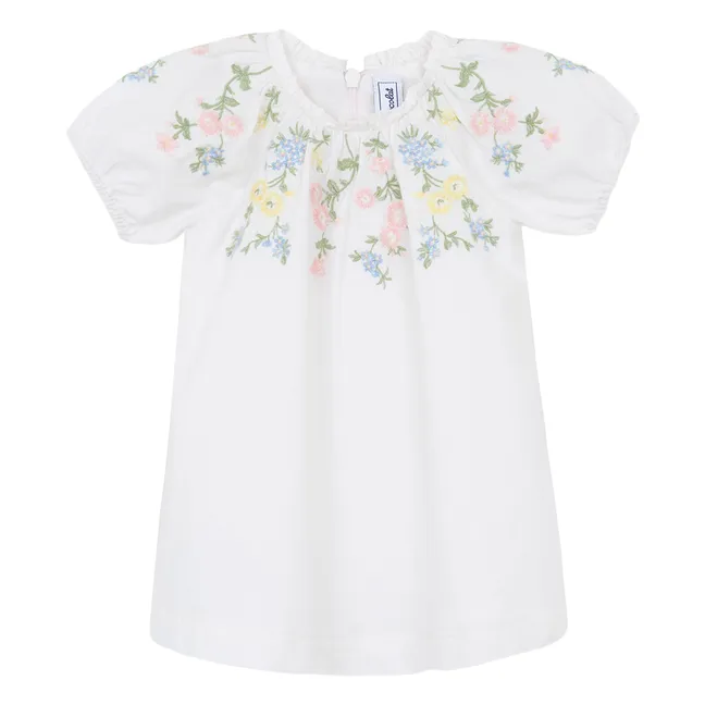 Besticktes Kleid | Weiß