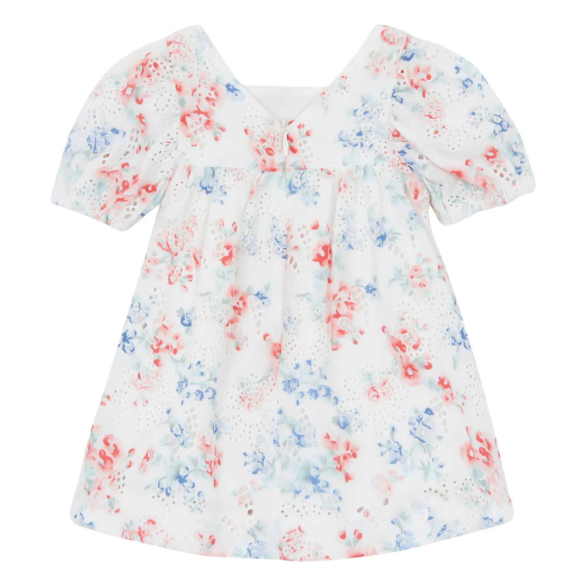 Tartine Et Chocolat Women's White Ajourée Fleurie Dress