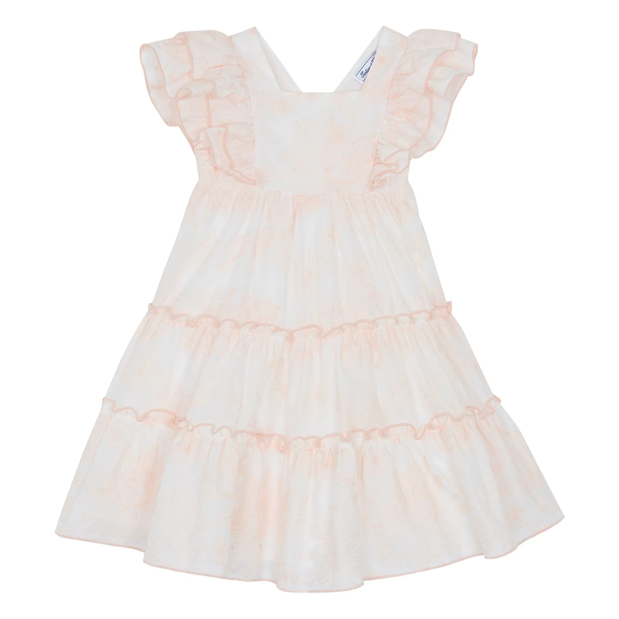 Tartine Et Chocolat Girls Pink Ruffle Dress