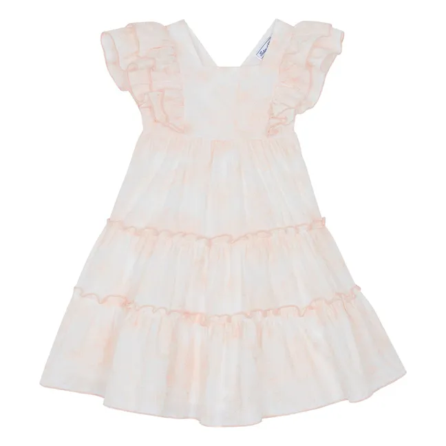 Long ruffled dress | Pink