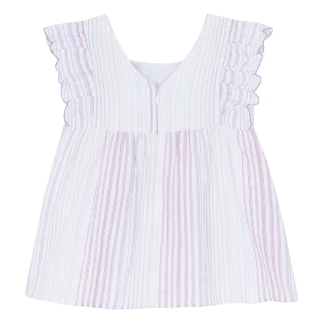 Gestreiftes Kleid | Flieder