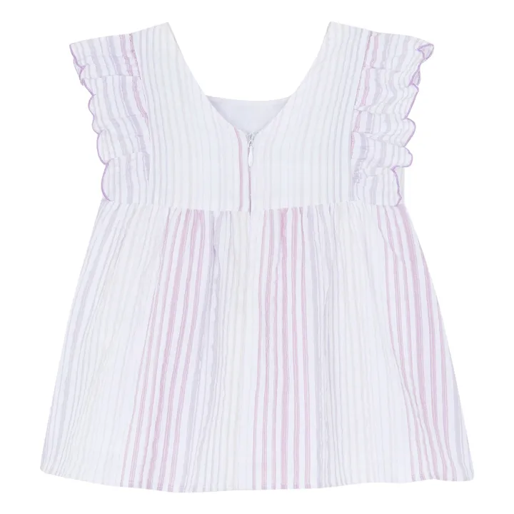 Robe Rayée | 	Lilas- Image produit n°0