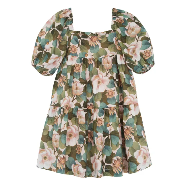 Kleid Blumen | Khaki