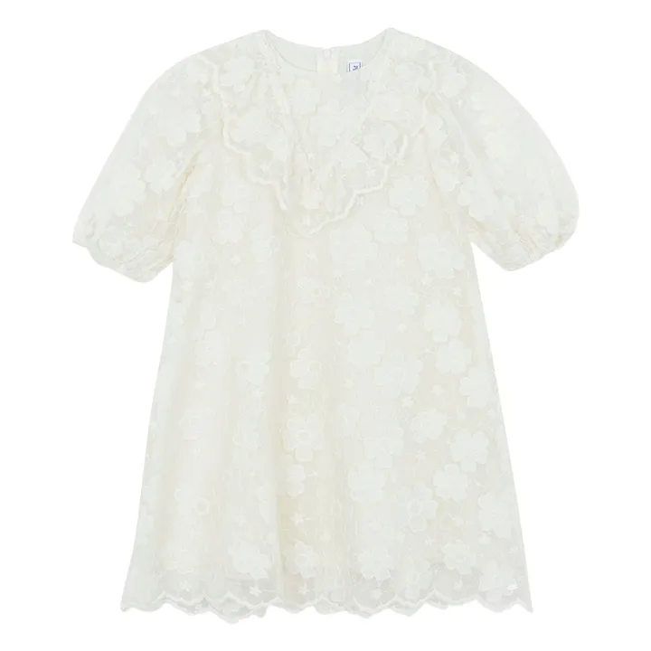 Robe Volants Fleurie | Blanc- Image produit n°0
