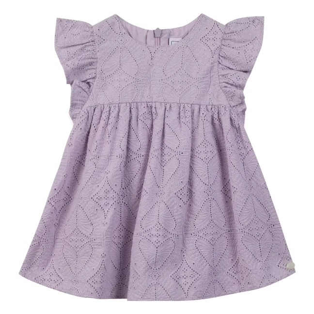 Robe Courte Ajourée | 	Lilas