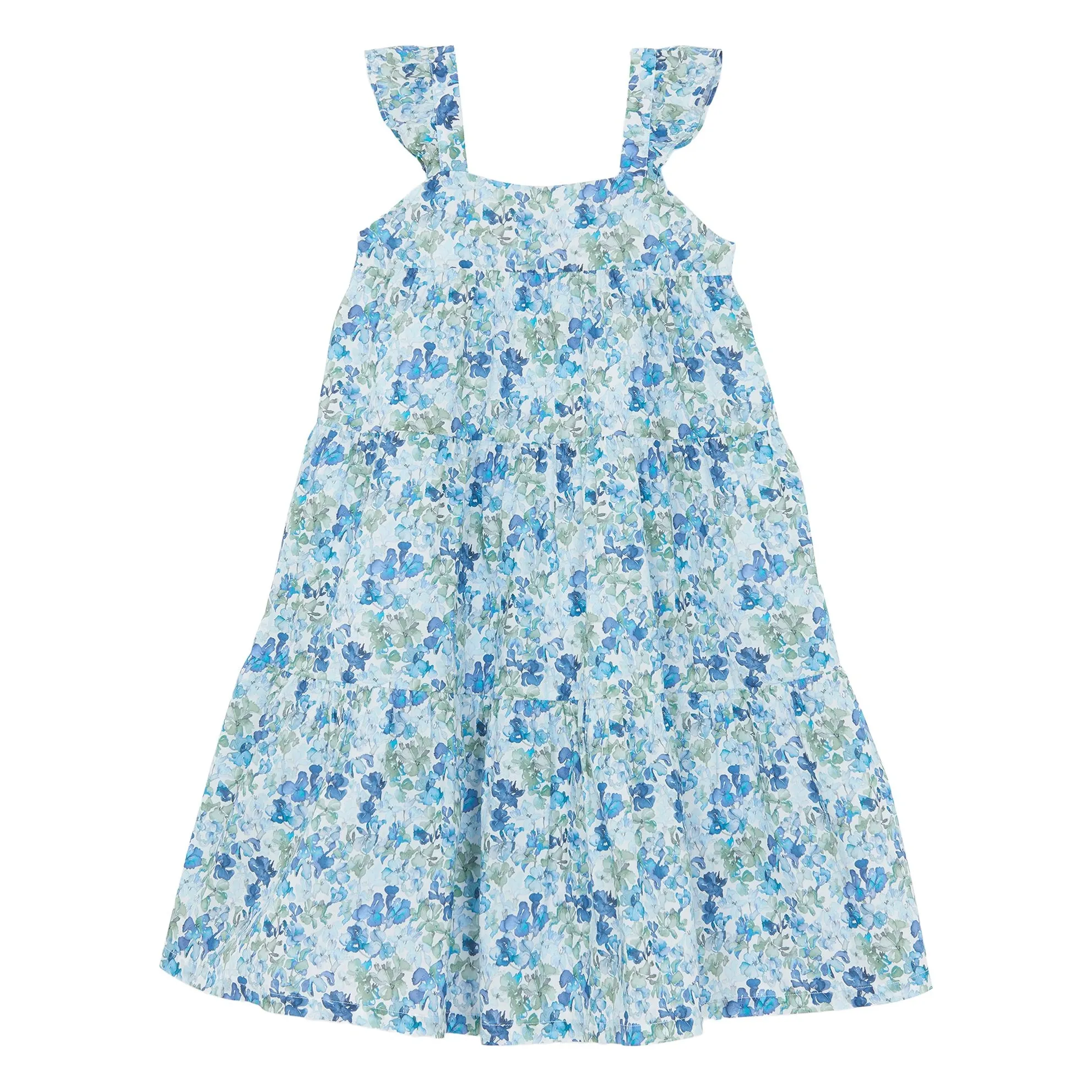 Tartine Et Chocolat Girls Blue Liberty Dress