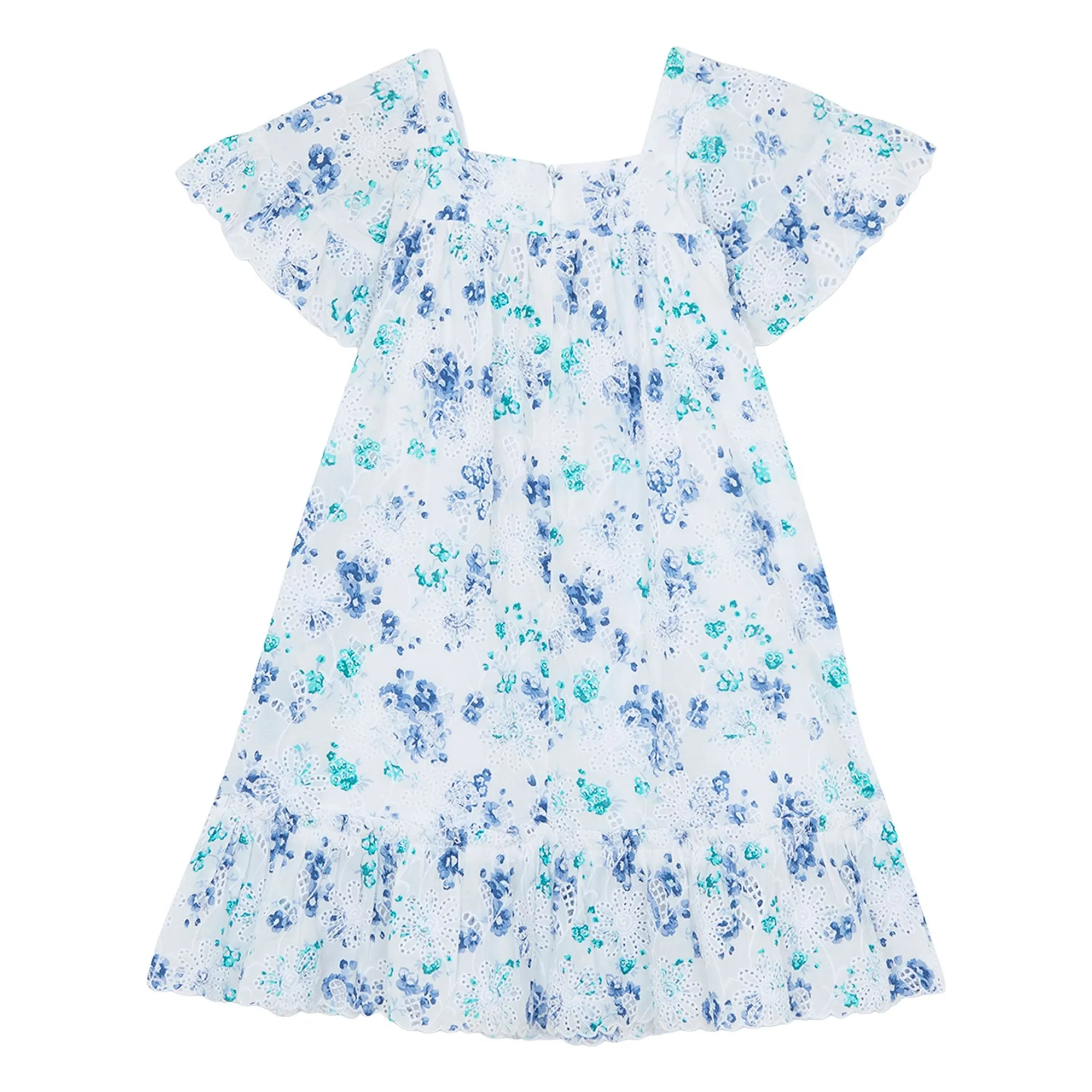 Tartine Et Chocolat Girls White Liberty Openwork Dress