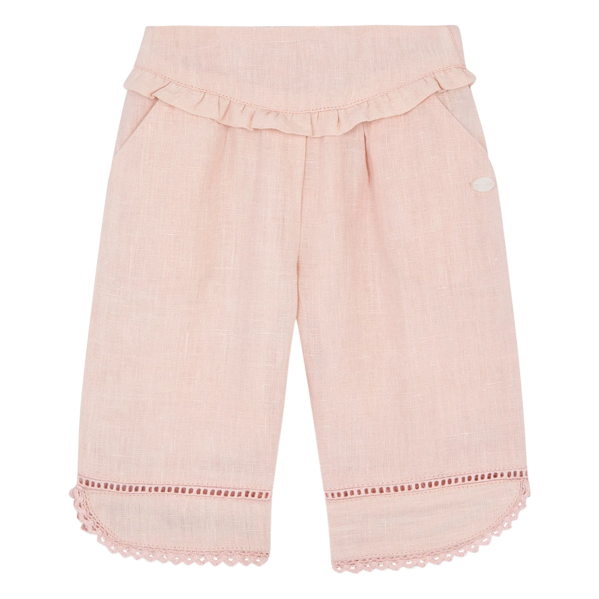 Tartine Et Chocolat Women's Peony Linen Ruffle Pants