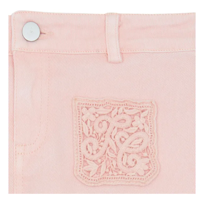 Embroidered Flare Jeans | Peony