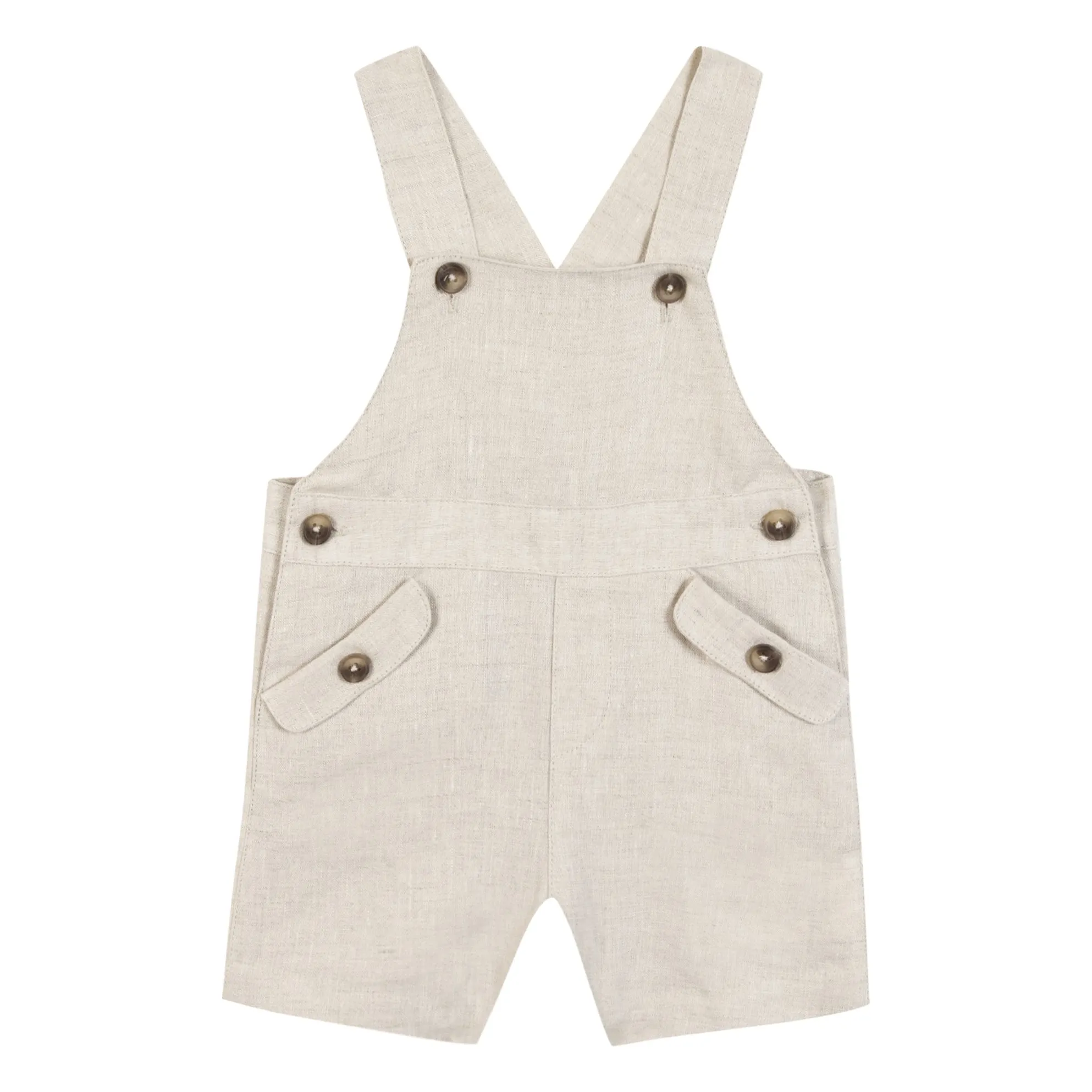 Tartine Et Chocolat Sand Linen Overalls