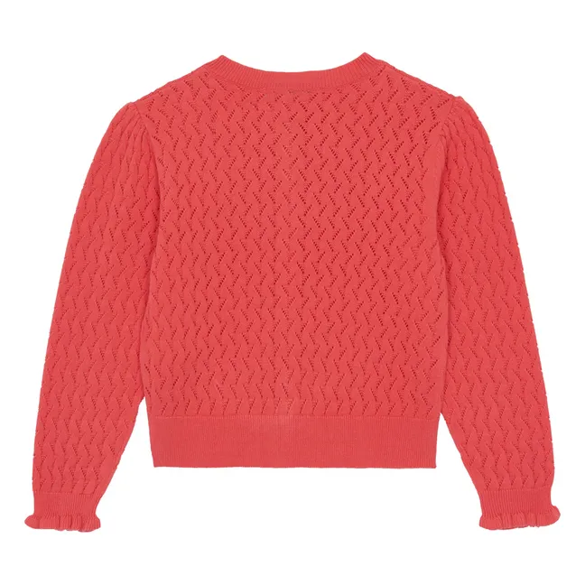 Knitted Cardigan | Coral