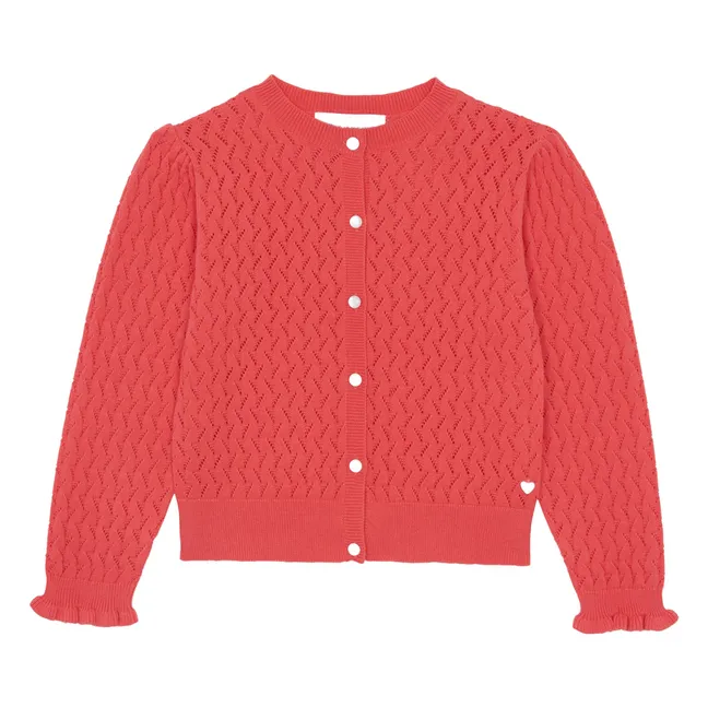 Knitted Cardigan | Coral