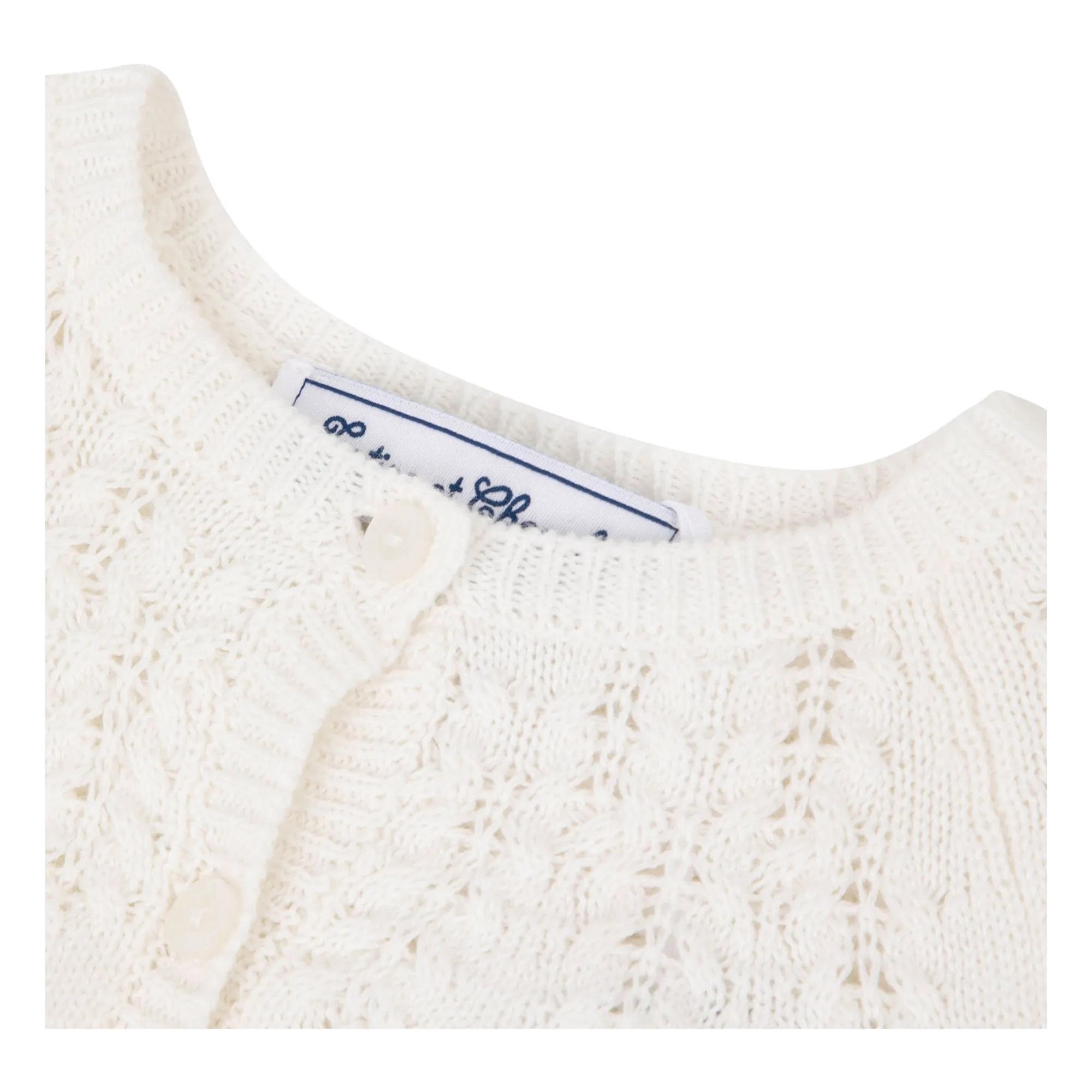Gilet Maille | Blanc- Image produit n°4