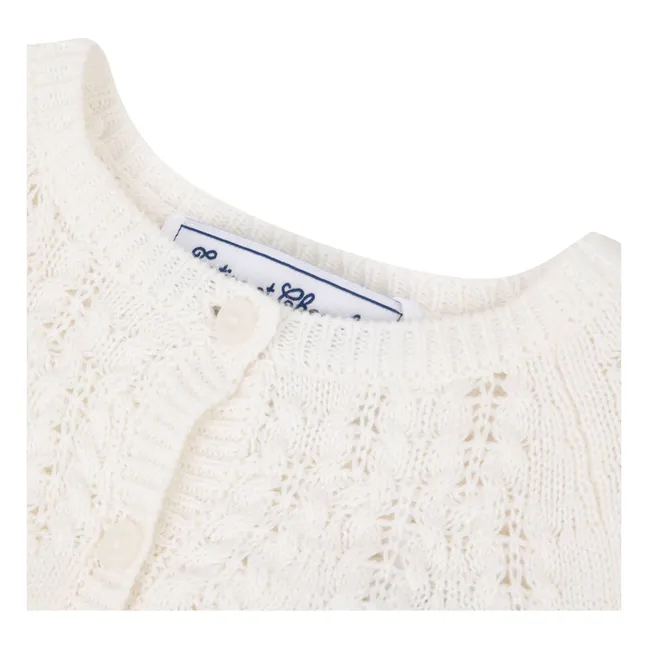 Cardigan lavorato a maglia | Bianco