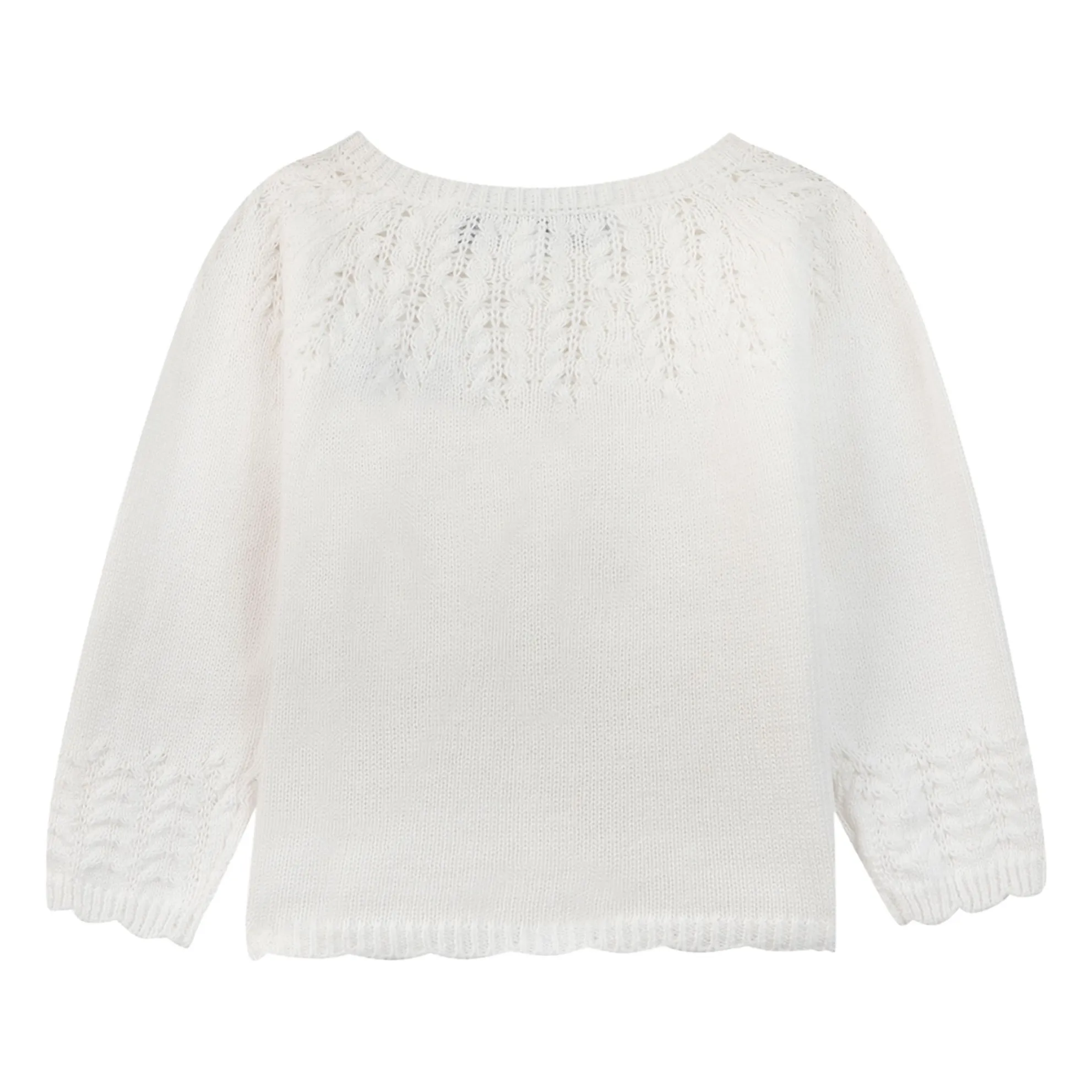 Gilet Maille | Blanc- Image produit n°3