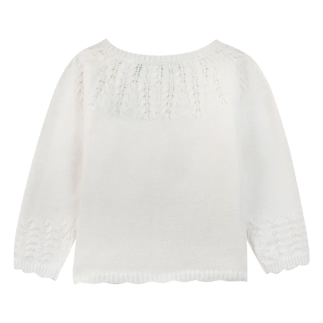 Cardigan lavorato a maglia | Bianco