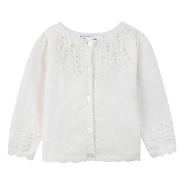 Cardigan lavorato a maglia | Bianco
