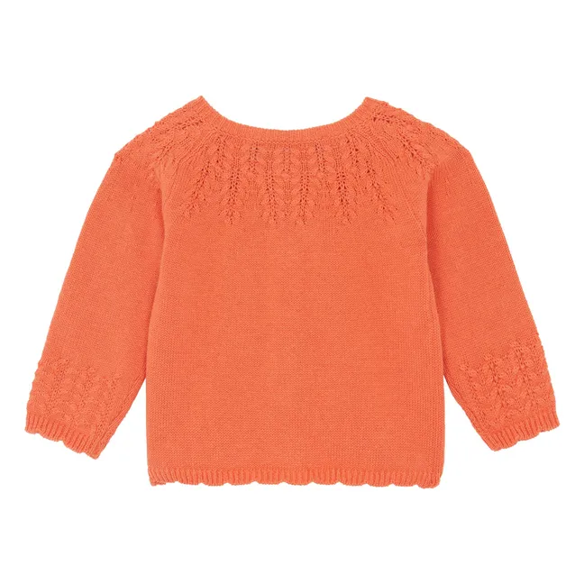 Strickweste | Korallenfarben