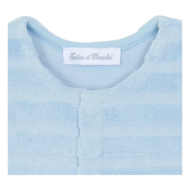 Frottee-Combishort | Hellblau