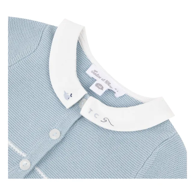 Tuta a righe | Azzurro