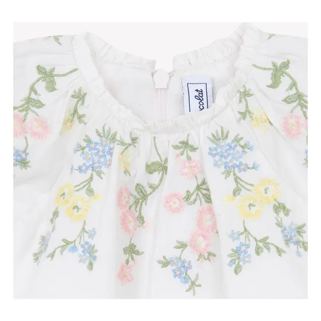 Besticktes Kleid | Weiß