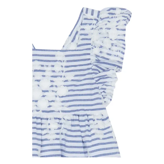 Floral Stripes Dress | Blue