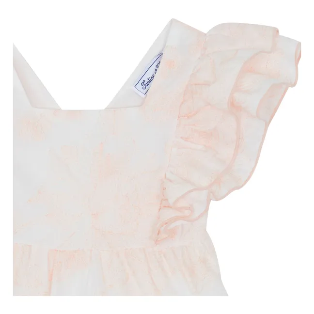Long ruffled dress | Pink
