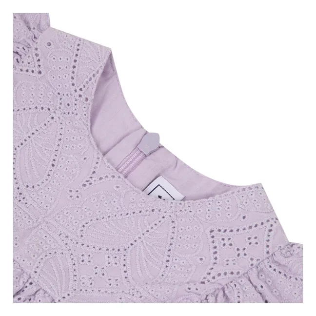 Short openwork dress | Lilac