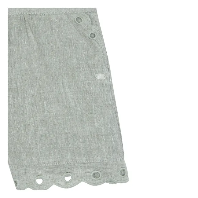 Pantaloncini in lino ricamati | Celadon