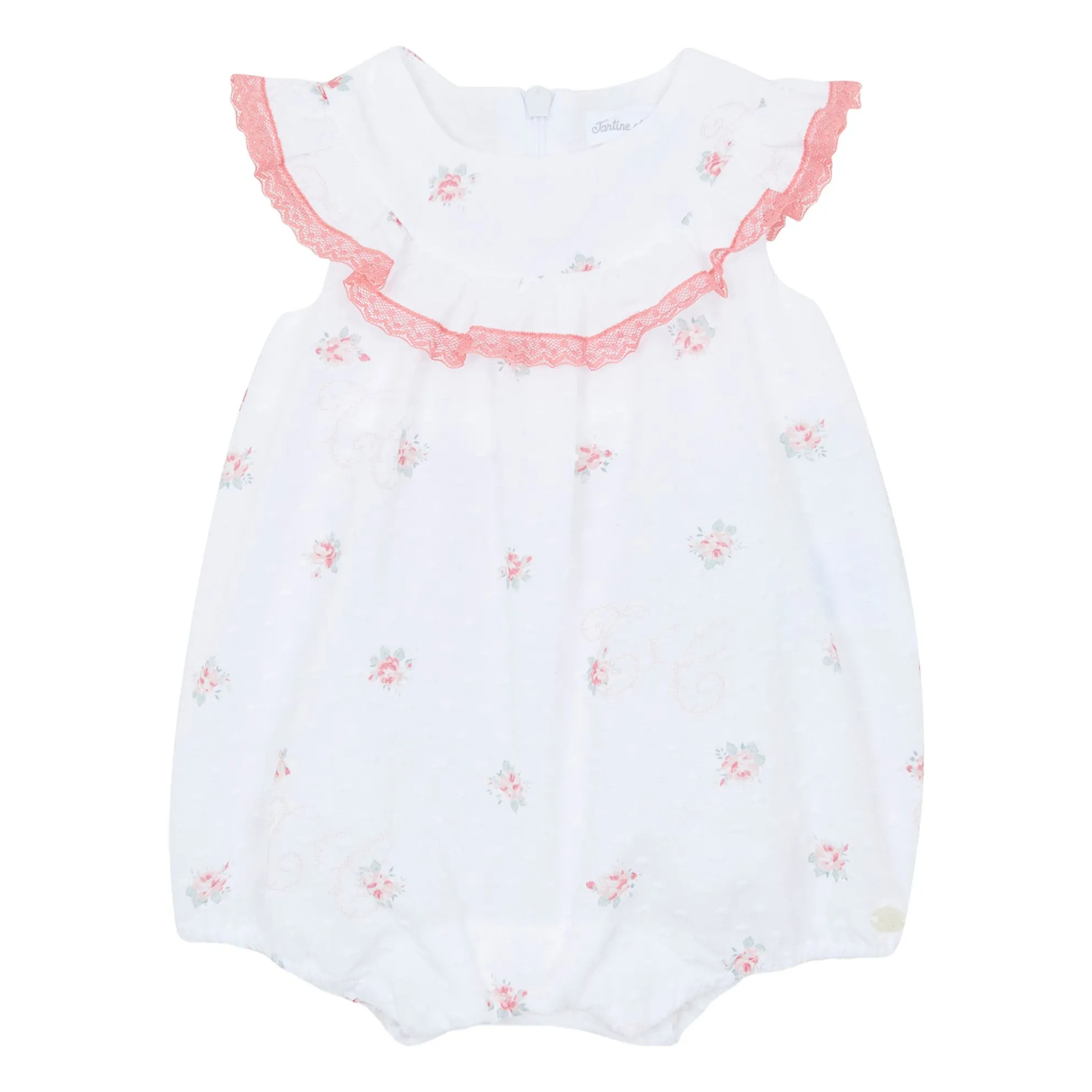 Tartine Et Chocolat Women's White Embossed Romper