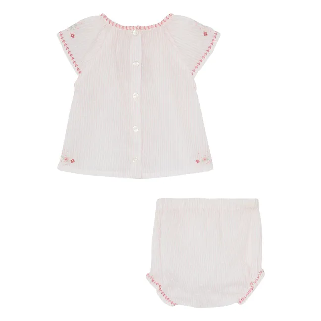 Blouse and Bloomer Set  | Pale Pink