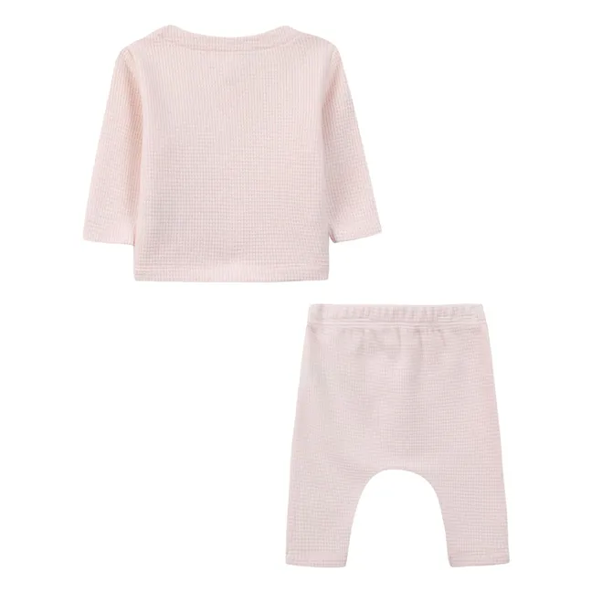Embroidered Vest and Legging Set | Pale Pink