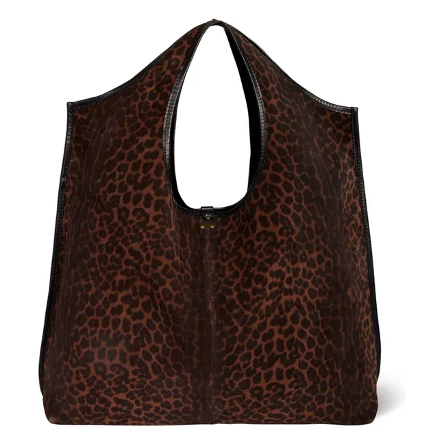 Paco Velvet Velvet Leopard Bag | Brown