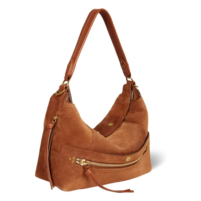 Lucky Bolso Hobo Terciopelo corteza | Caramelo
