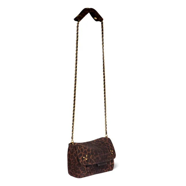 Bolso Lulu S Velvet Leopard | Marrón