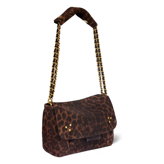Bolso Lulu S Velvet Leopard | Marrón